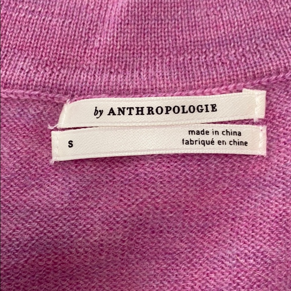 Anthropologie Lavender V-Neck Sweater - Picture 2 of 3